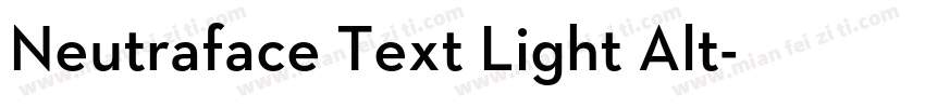Neutraface Text Light Alt字体转换